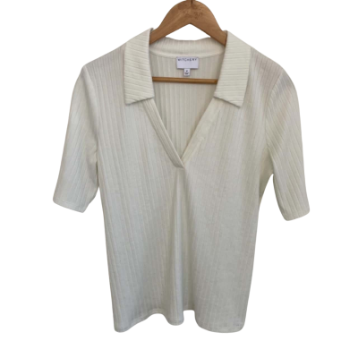 Witchery Womens  Size M Long Sleeve Top White 