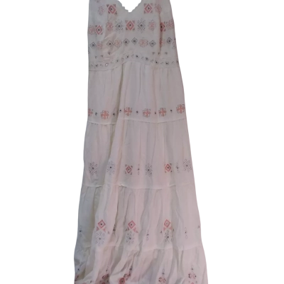 NEW The Poetic Gypsy Women's Wandering Gypsy Maxi Sleeveless Dress - Size 10 - White 