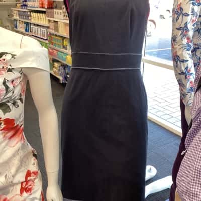 David Lawrence Womens  Size 12 Casual Dress Navy Blue 