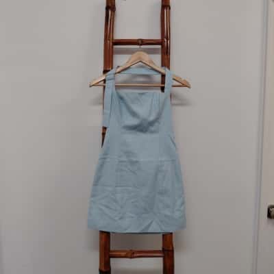 Pepper Mayo Bianca Halter Dress Size 8 Blue BNWT