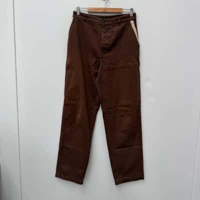 Acne Studios Brown Cotton Utility Style Pants - Size M 