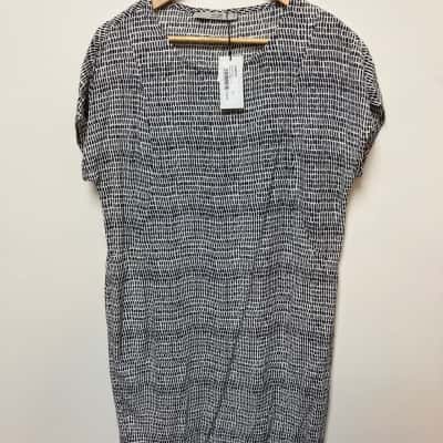 The Ark Womens  Size S Midi Dress Black  / White 