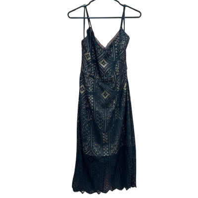 Forever New Womens Size 12 Black Sleeveless Midi Dress