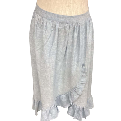 Gorman Womens  Size 12 Ruffled Hemline Skirt Blue 