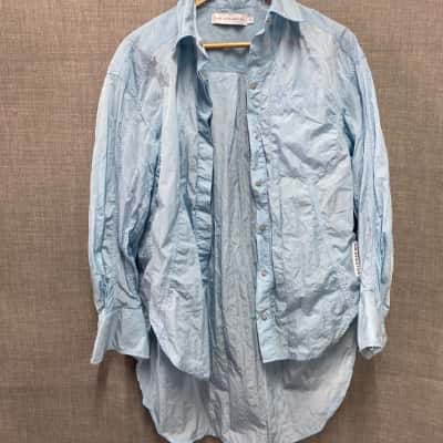 AJE Womens  Size 4 Long Sleeve Top Blue 