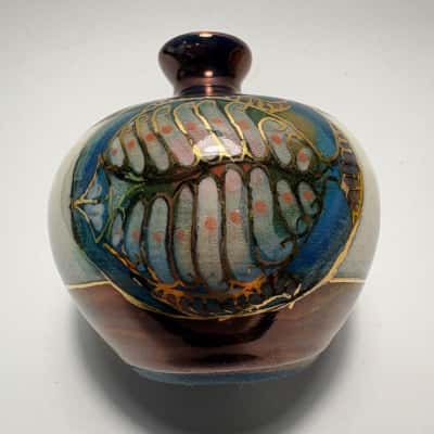 Signed 2003 NZ Mike Cogswell hand crafted Small Vase