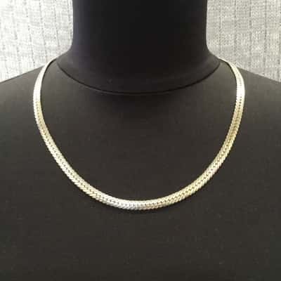 Flat Silver Chain Necklace 