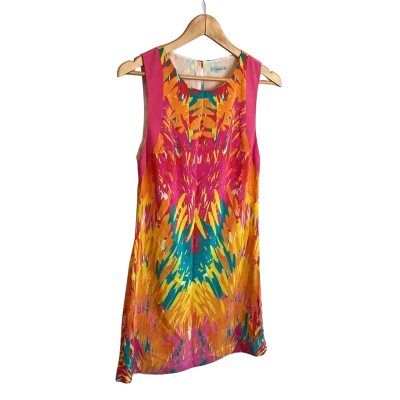 “Kookai” Womens SILK Dress-  Size 38 Pattern 