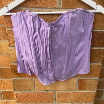 Tree of Life Womens Size L Purple Corset 