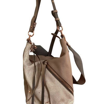 MIMCO Mixed-Texture Leather Slouchy Hobo Bag 