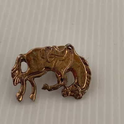 Vintage Copper Tone Western Bucking Horse Pin/Pendant Convertible Charm
