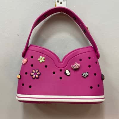 Crocs Classic Smalo Tote Bag Pink  / White & Jibbitz Charms