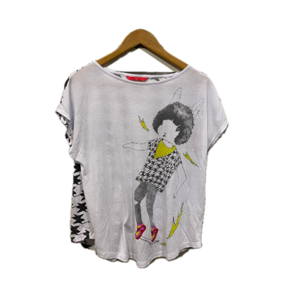 Graniph  Womens  T-shirt Size F Black  / White 