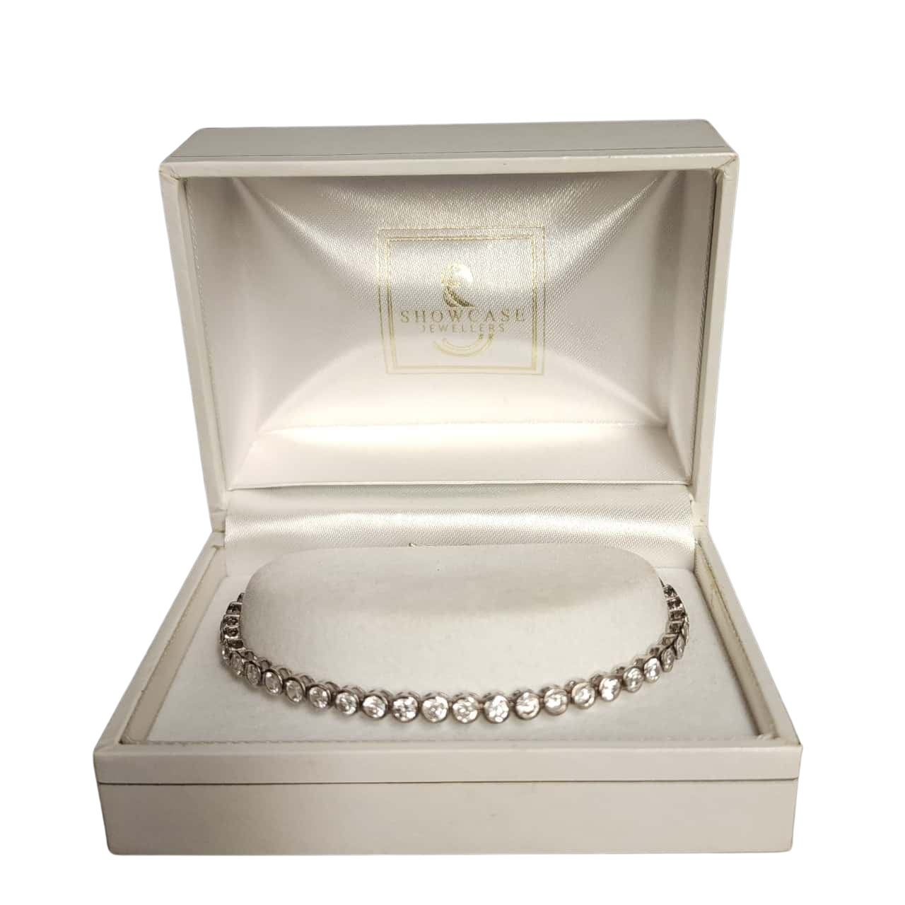 Women's Stirling CZ tennis bracelet 18cm (s)