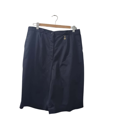Basler Women's Size 14 Tailored Shorts in Navy Blue 