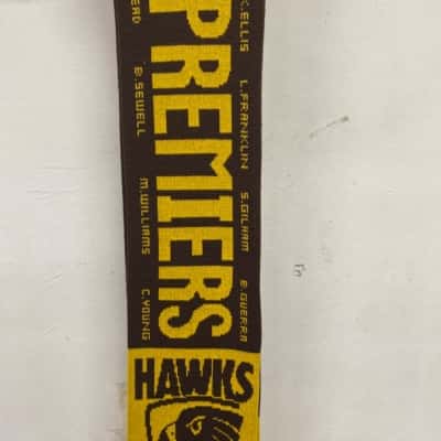 Hawthorn 2008 premiers scarf AFL Mens  Size 0 Brown / Yellow 
