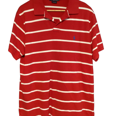 Polo Ralph Lauren Mens polo shirt Size XL Red / Striped / White 