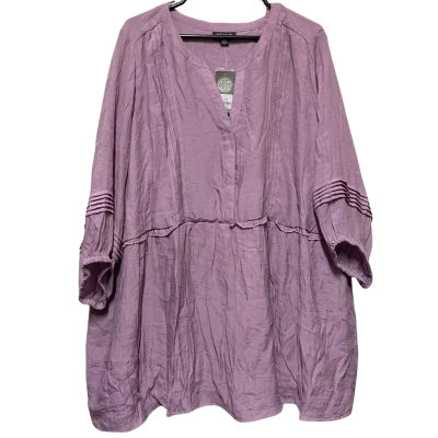Autograph Womens  Size 24 Purple Frill Top