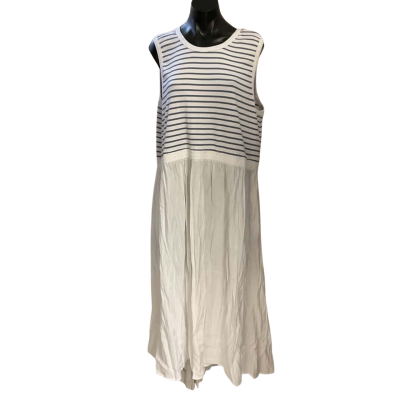 Just Jeans Womens  Size 22 Casual Dress Blue / Pinstriped / White 