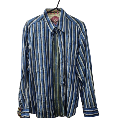 Robert Graham Men's Size XL Striped Long Sleeve Shirt 