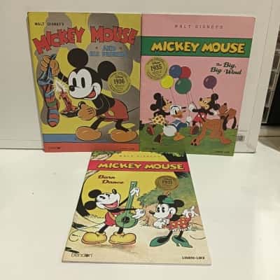 Mickey Mouse Books x3