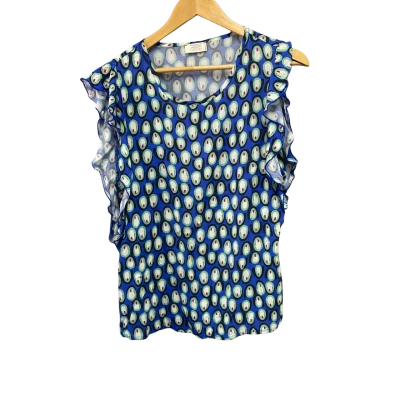 Progetto Quid  Womens  Size L Short Sleeve Top Blue / Green / White 