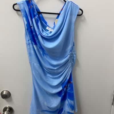 Womens  Size 16 Mini Dress Blue 