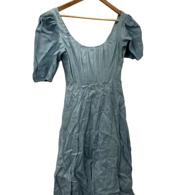 AERE Womens Size 10 Midi Dress Blue 
