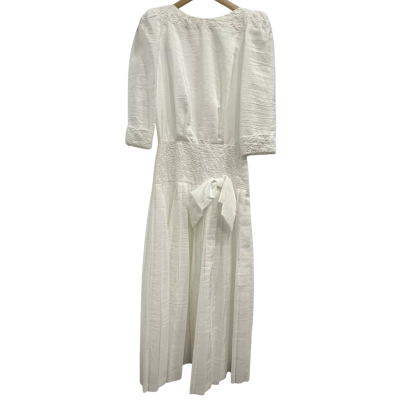 Teena Varigos Womens  Size 10 Midi Dress White 