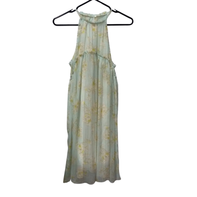 Kids Zara Light Green and Gold Floral Dress Size 13 / 14 