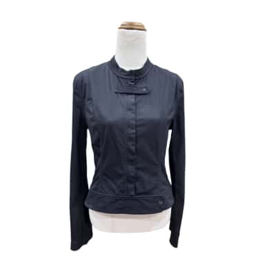 Scanlan Theodore Womens Zip Jacket Size 10 Black  