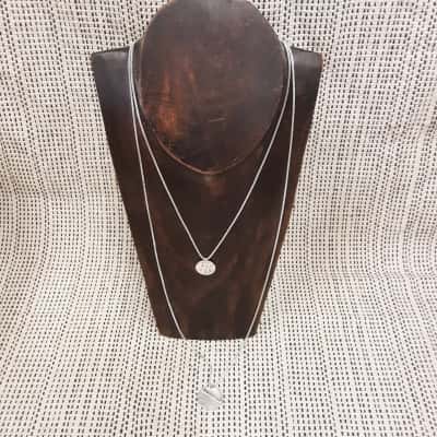 Double silver tone 2 size discs at 2 levels