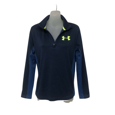 Heat Gear Kids  Size 12 Sport Top Navy Blue / Yellow 