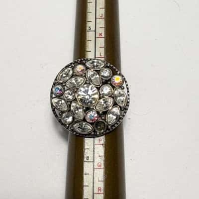  Statement Crystal Cluster Ring As Is