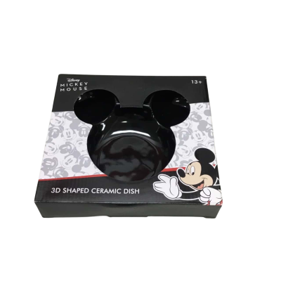 Disney Mickey Mouse Black 3D Shaped Ceramic Dish - Brand New In Box