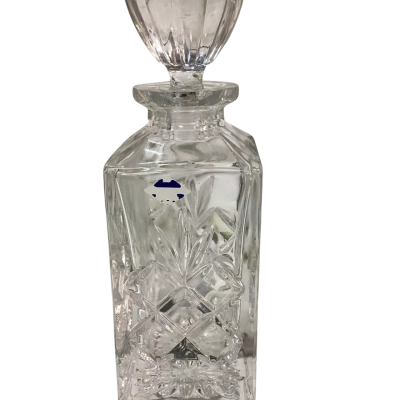 Vintage cut Bohemian crystal decanter