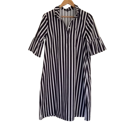 PingPong.   Dark Navy Striped Shirt Dress.   Size 10 