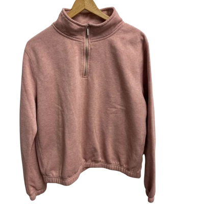  Womens Quarter Zip Jumper Pink  