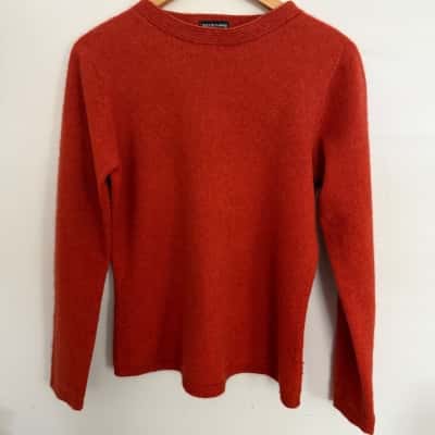 Merino Snug.  Made in Australia. Jumper. Burnt Orange. Size S 