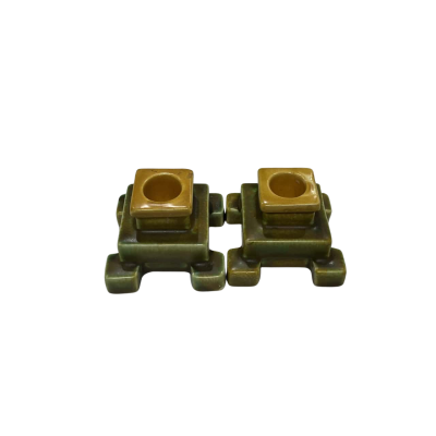 Ceramic English pottery candlesticks 