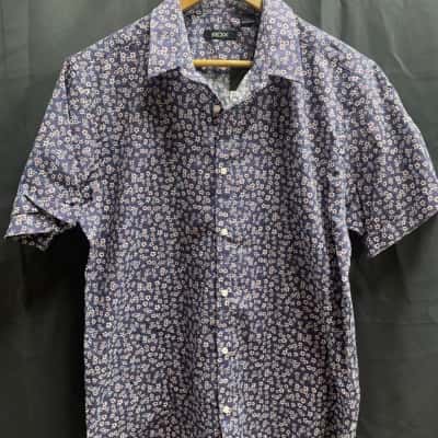 RDX Mens Size L Purple Floral Shirt