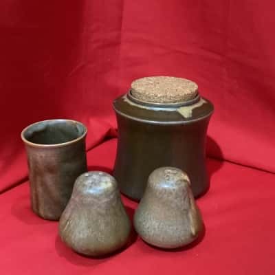 Tamuka (NZ) Pottery Kitchen Accessory Set - circa 1970’s/80s