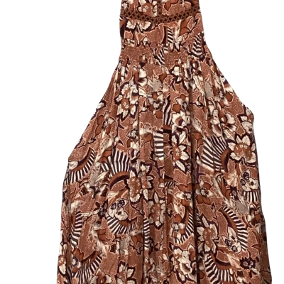 Jaase Womens  Size S Maxi Dress Blue / Brown / Cream 