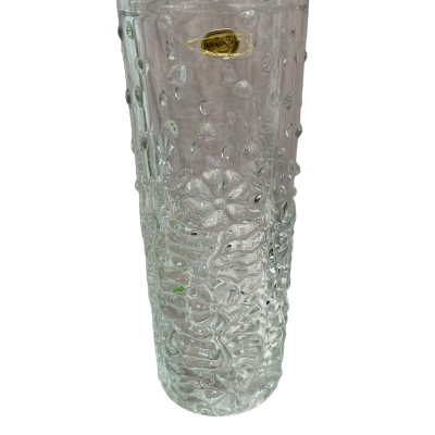 Sklo Union ‘Lilla’ vase in clear pressed glass, designed by Frantisek Peceny 