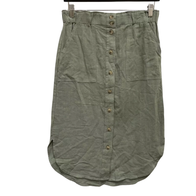 Just Jeans Khaki Button Down Midi Skirt Size 10
