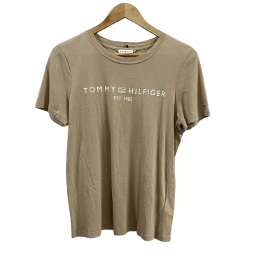 Tommy Hilfiger Mens  Size M Logo Slim T-Shirt Beige