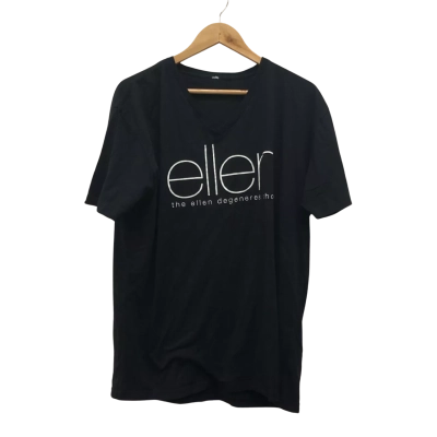 Ellen DeGeneres Show Womens Fits Large Short Sleeve Top Black  