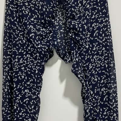 Pink Diamond Womens Shirt Size L Navy Blue / White 