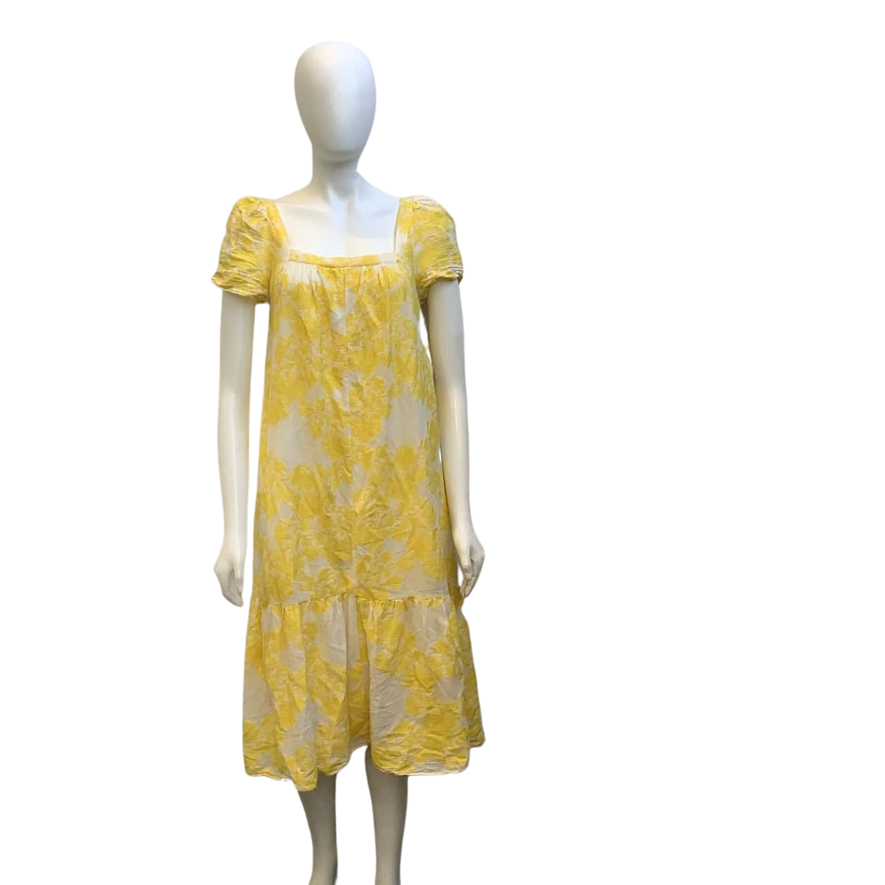 white christmas dresses Yellow Ruched Sleeve Mini Dress main image 0