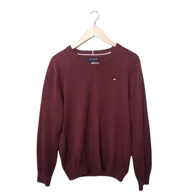 Tommy Hilfiger Mens  Size M Sweater Vest Maroon 